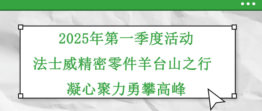 2025年第一季度活動(dòng)—法士威精密零件羊臺(tái)山之行 凝心聚力勇攀高峰