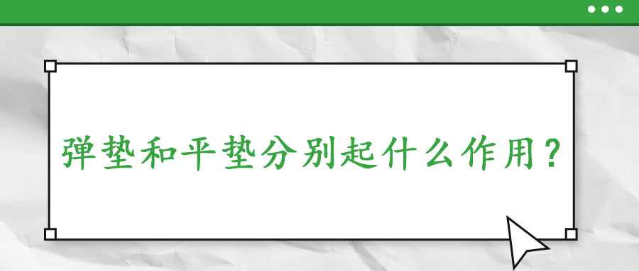 彈墊和平墊分別起什么作用？